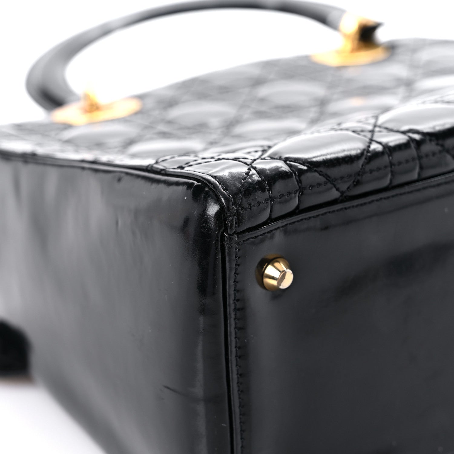 Christian Dior Patent Cannage Medium Lady Dior Black 10 of 16