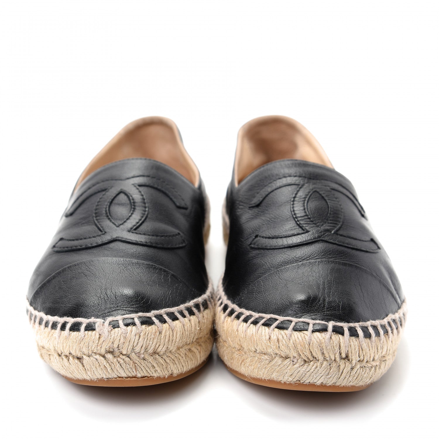 Chanel Lambskin CC Espadrilles 38 Black 2 of 10
