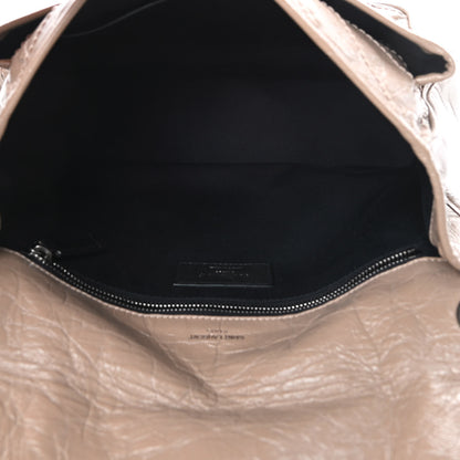 Saint Laurent Crinkled Calfskin Matelasse Monogram Medium Niki Chain Satchel Light Taupe 6 of 12