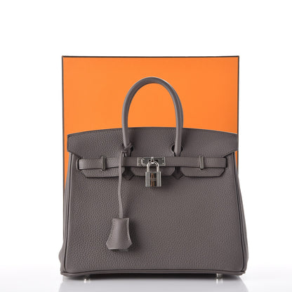 Hermes Togo Birkin 25 Etain 37 of 37