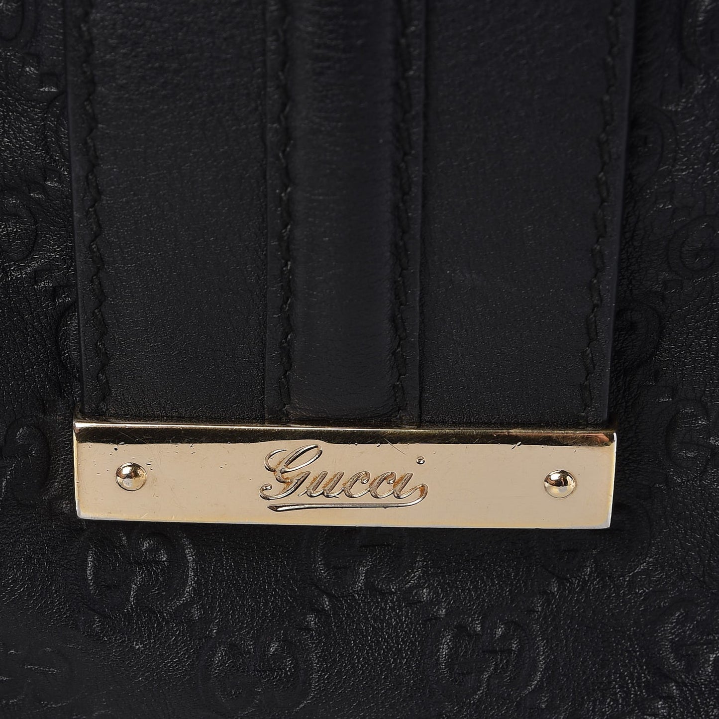 Guccissima Large New Ladies Web Hobo Black