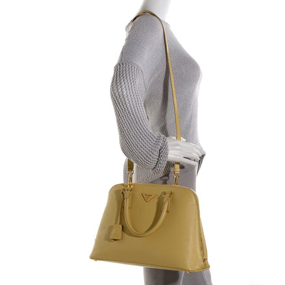 Prada Saffiano Lux Large Promenade Tote Ginestra 4 of 14