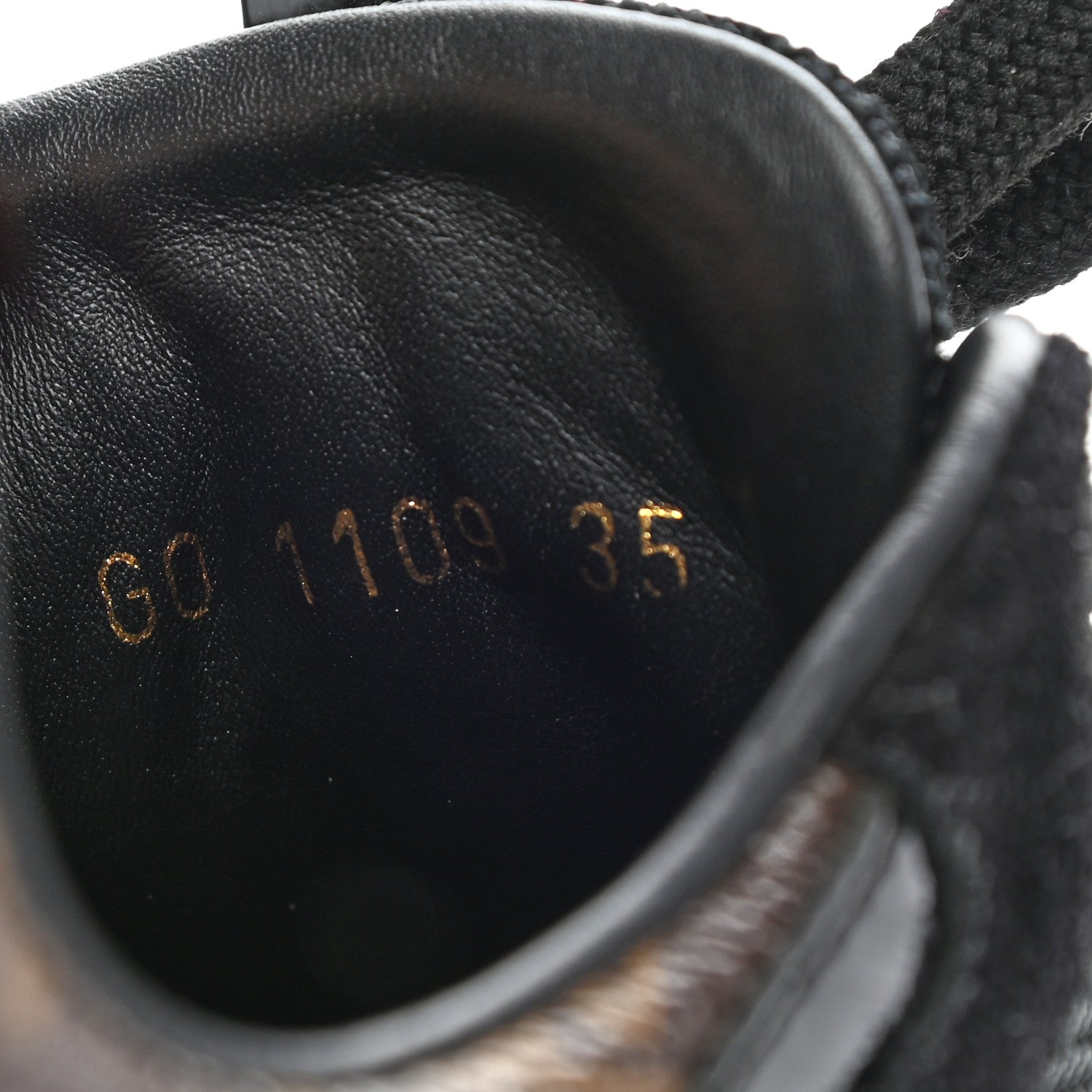 Louis Vuitton Suede Monogram Run Away Sneakers 35 Black 8 of 9