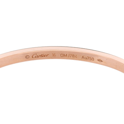 Cartier 18K Pink Gold Diamond Small LOVE Paved Bracelet 16 4 of 5
