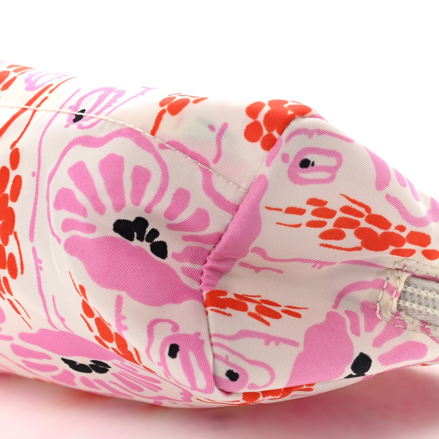 Tessuto Nylon Print Cosmetic Pouch Rosa