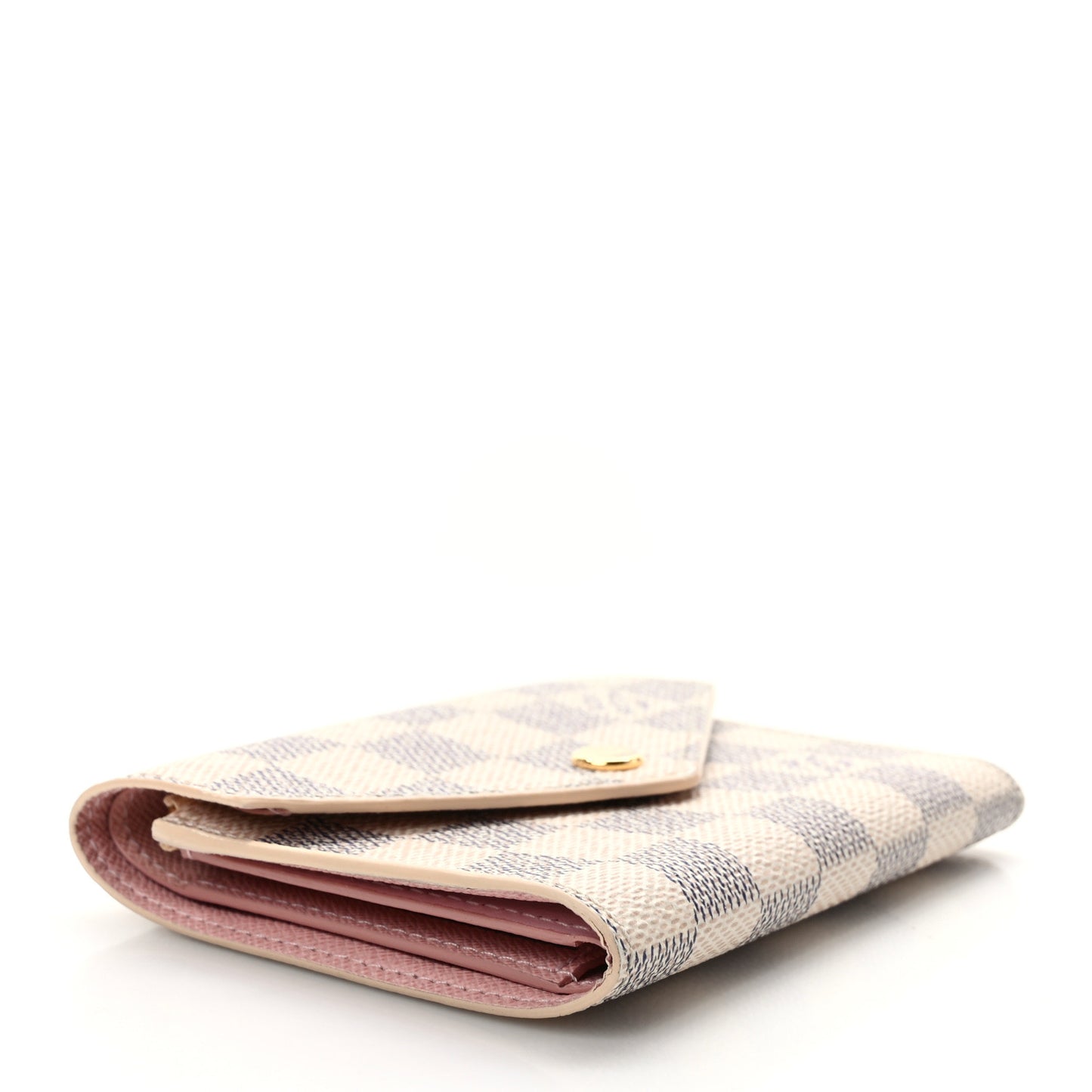 Damier Azur Victorine Wallet Rose Ballerine