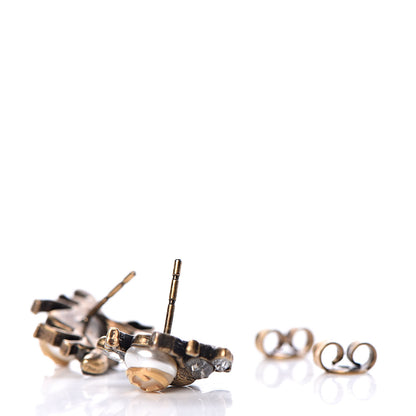 Gucci Crystal Pearl Bee Earrings Gold 3 of 4