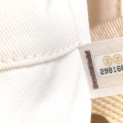 Chanel Canvas Pearl Medium Deauville Tote Ecru Beige 6 of 9