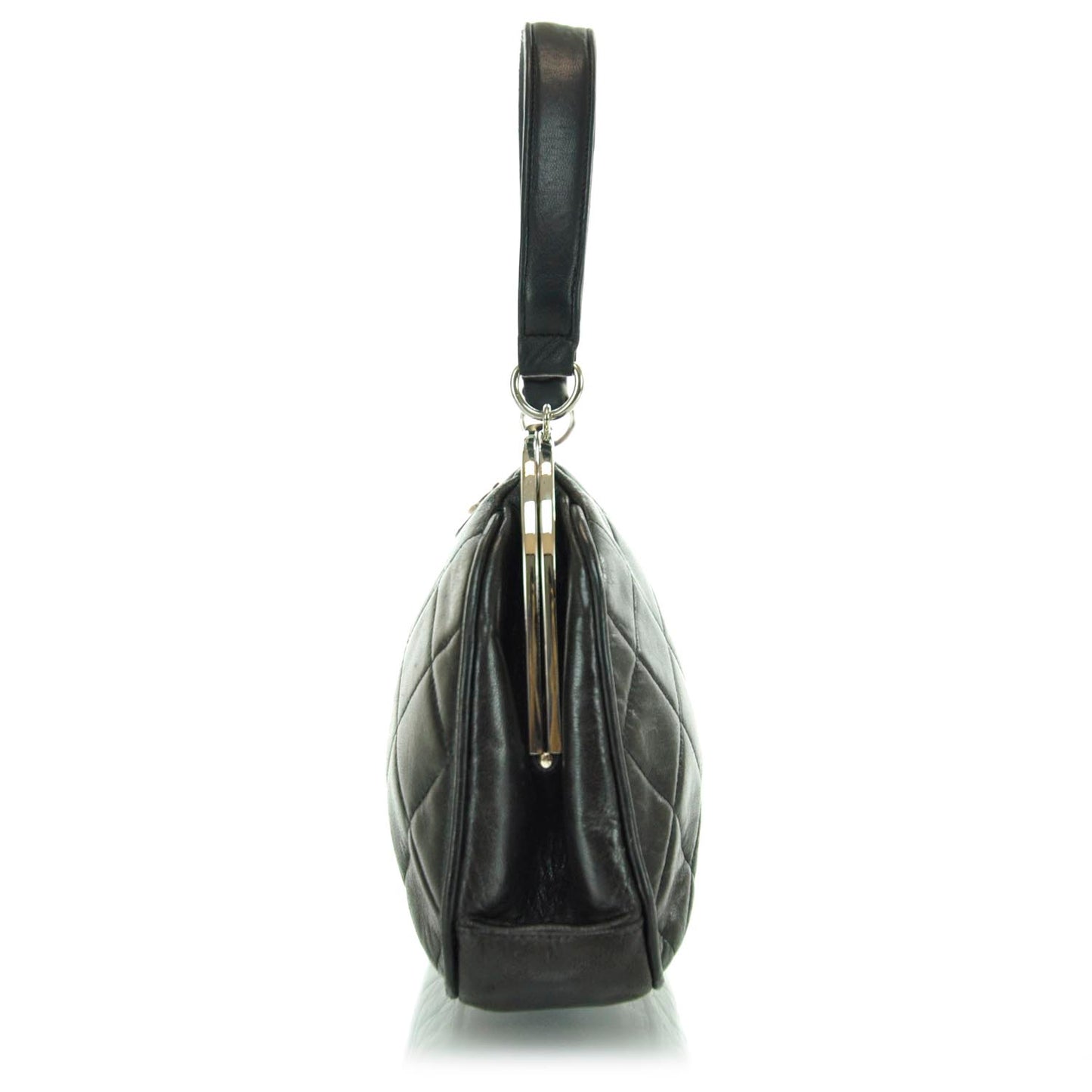 Lambskin Quilted Handbag Black