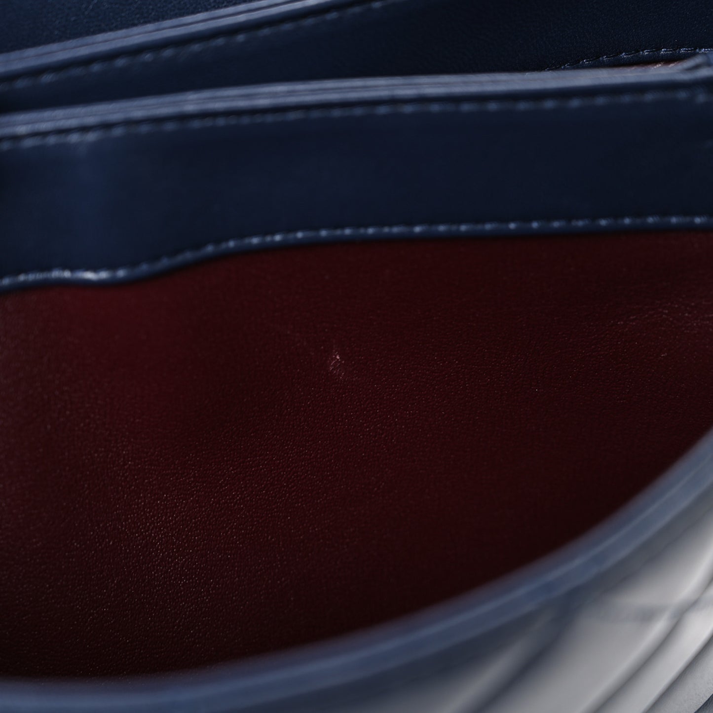 Lambskin Quilted Small Trendy CC Flap Dual Handle Bag Navy