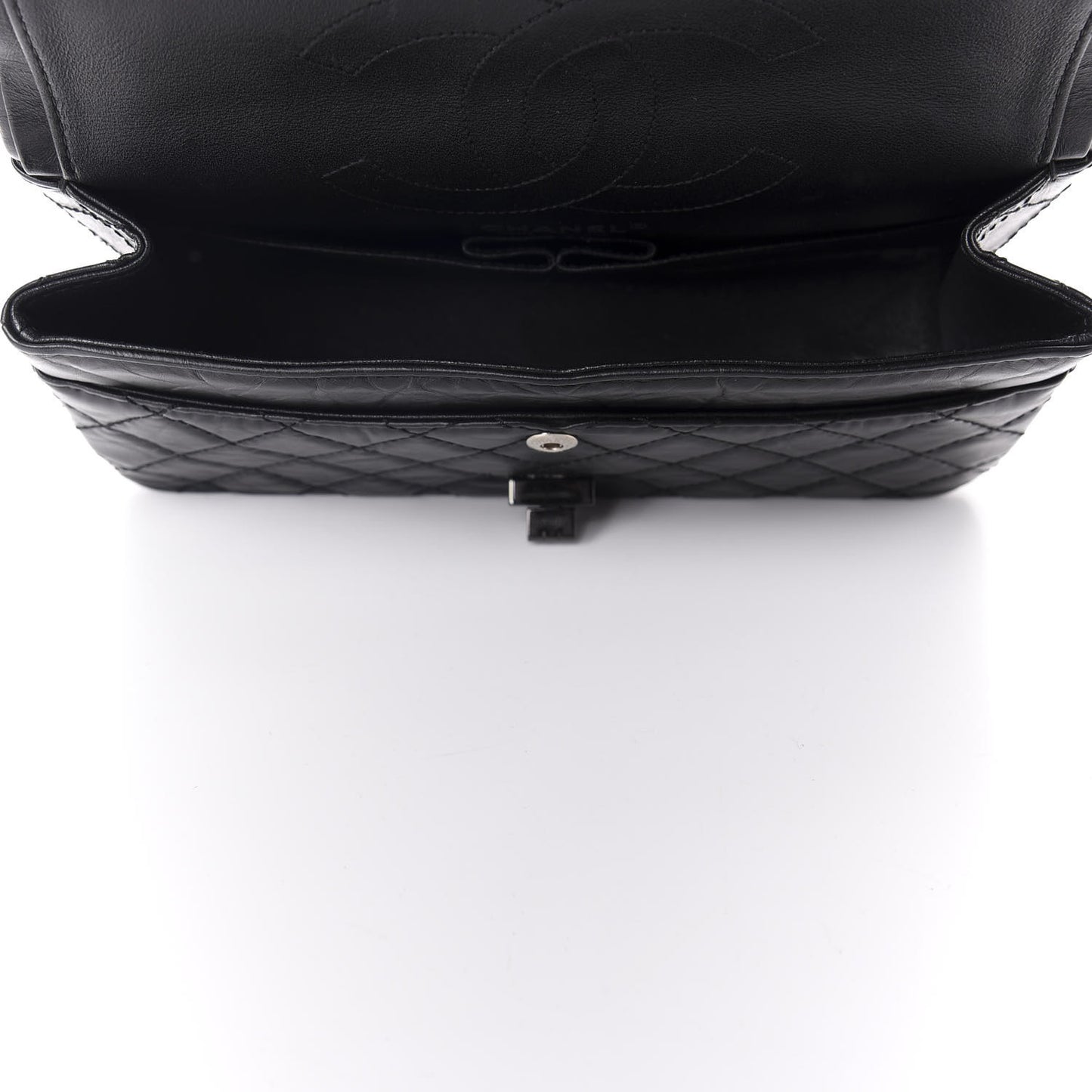 Aged Calfskin Quilted 2.55 Reissue 225 Flap So Black