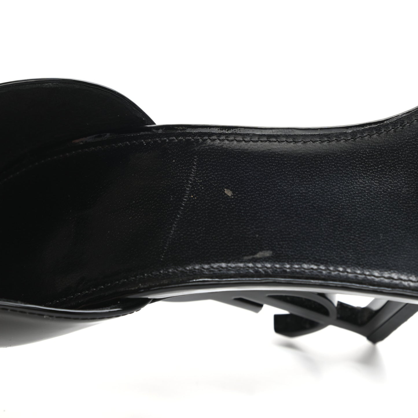 Patent Calfskin Opyum 110 Sandals 38 Black