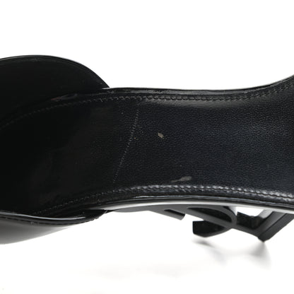 Saint Laurent Patent Calfskin Opyum 110 Sandals 38 Black 9 of 11