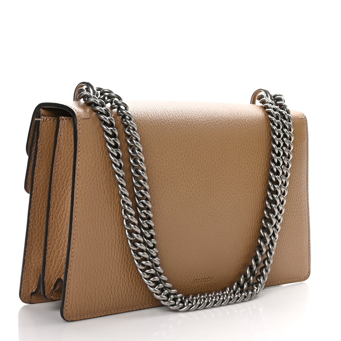 Dollar Calfskin Crystal Small Dionysus Shoulder Bag Natural Tan Black Diamond