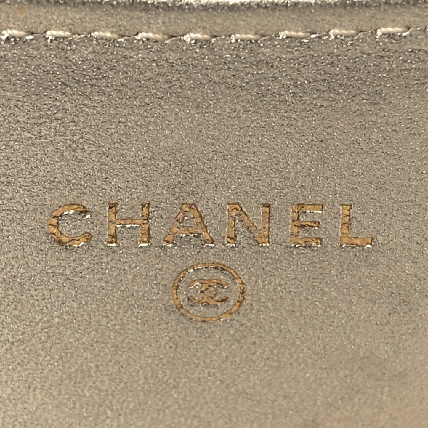Metallic Lambskin Quilted Large Gusset Flap Wallet Gold