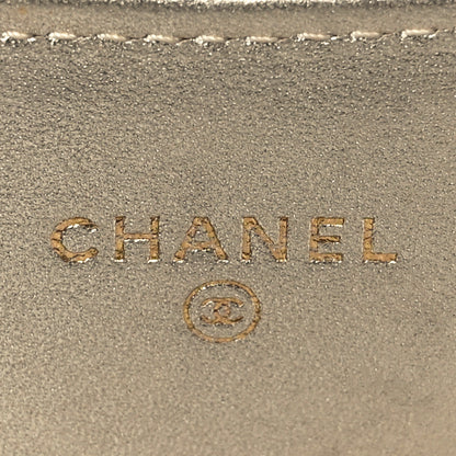 Chanel Metallic Lambskin Quilted Large Gusset Flap Wallet Gold 5 of 10
