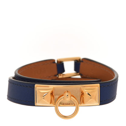 Hermes Swift Rivale Double Tour Bracelet S Bleu Saphir 1 of 6