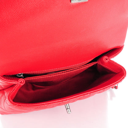 Chanel Caviar Quilted Mini Coco Handle Flap Red 5 of 8