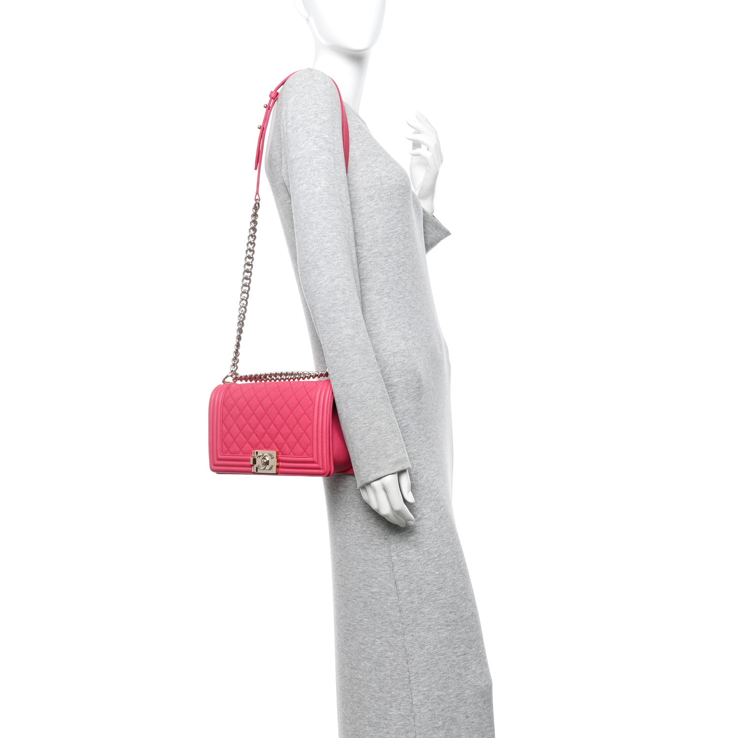 Chanel Caviar Quilted Medium Boy Flap Pink 2 of 12