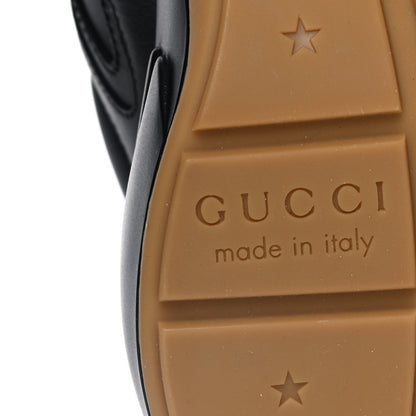 Gucci Calfskin Iridescent Logo Womens Rhyton Sneakers 35 Black 6 of 11