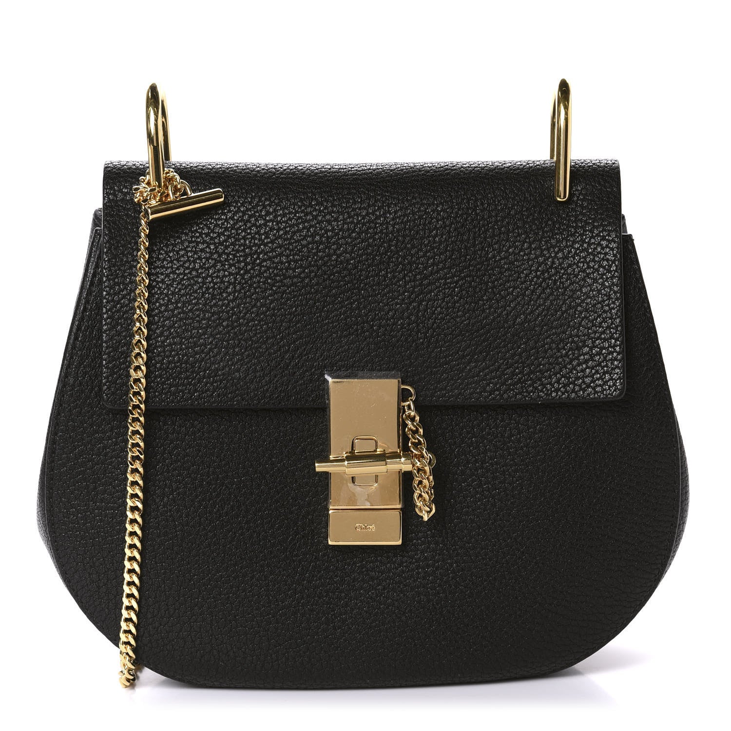 Chloe Grained Lambskin Drew Shoulder Bag Black 1 of 10