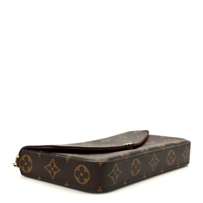 Louis Vuitton Monogram Pochette Felicie Chain Wallet Fuchsia 5 of 16
