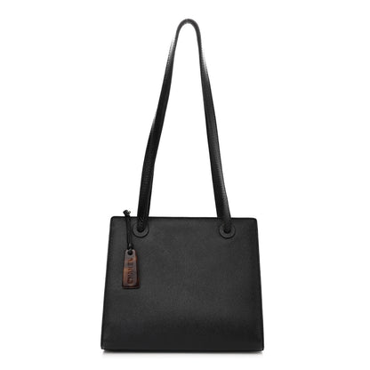 Chanel Grained Calfskin Shoulder Bag Black 1 of 15
