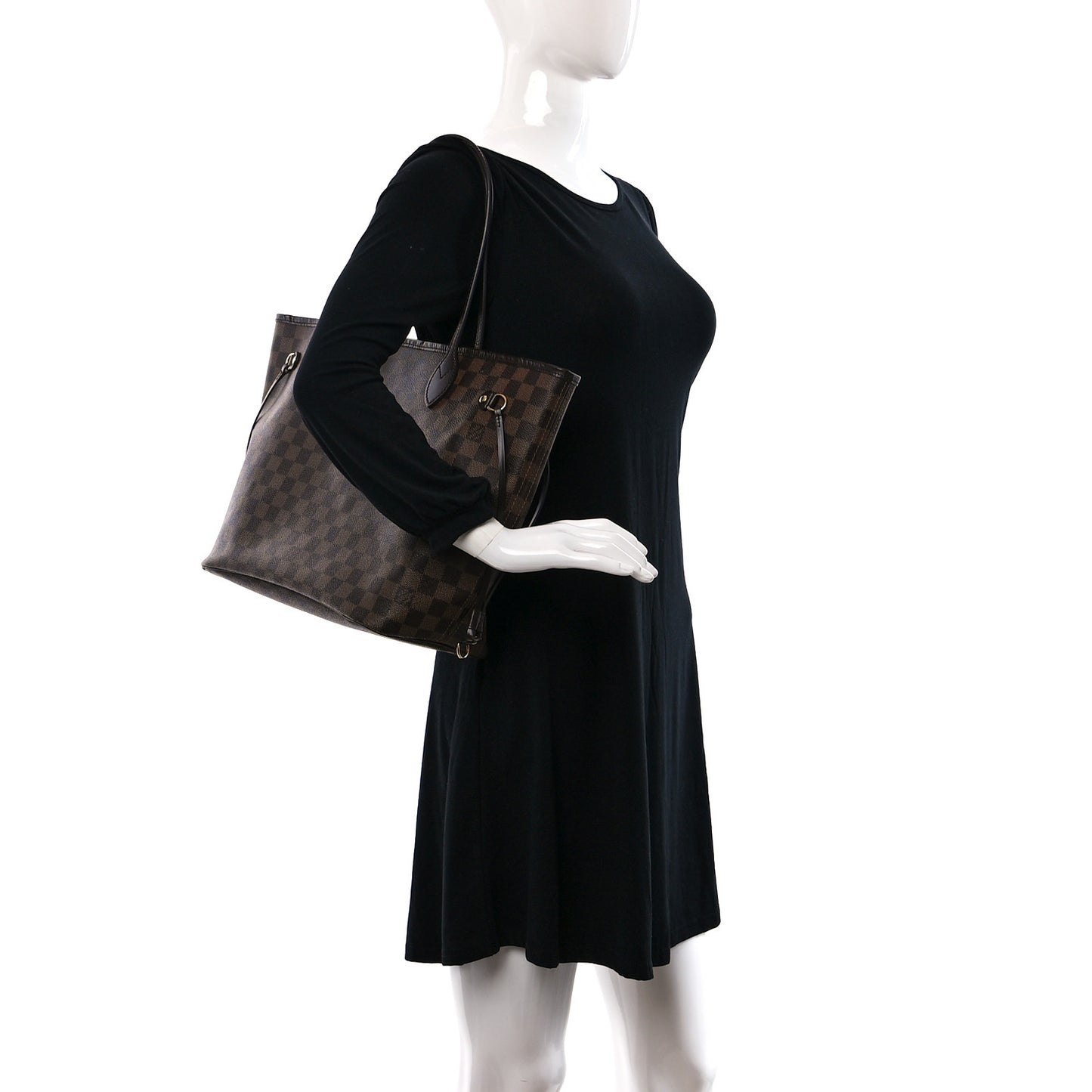 Damier Ebene Neo Neverfull MM Rose Ballerine