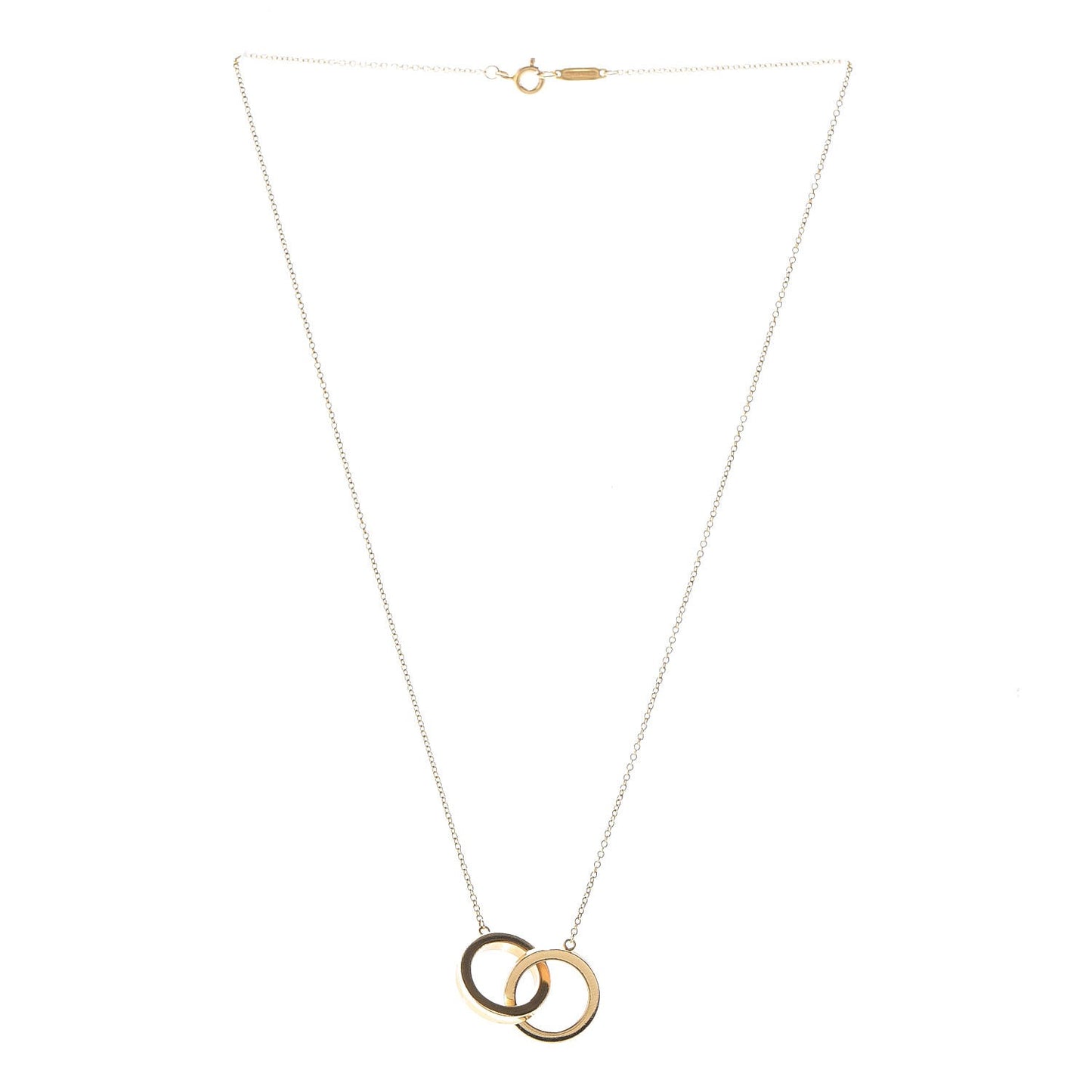18K Yellow Gold 1837 Interlocking Circles Pendant Necklace
