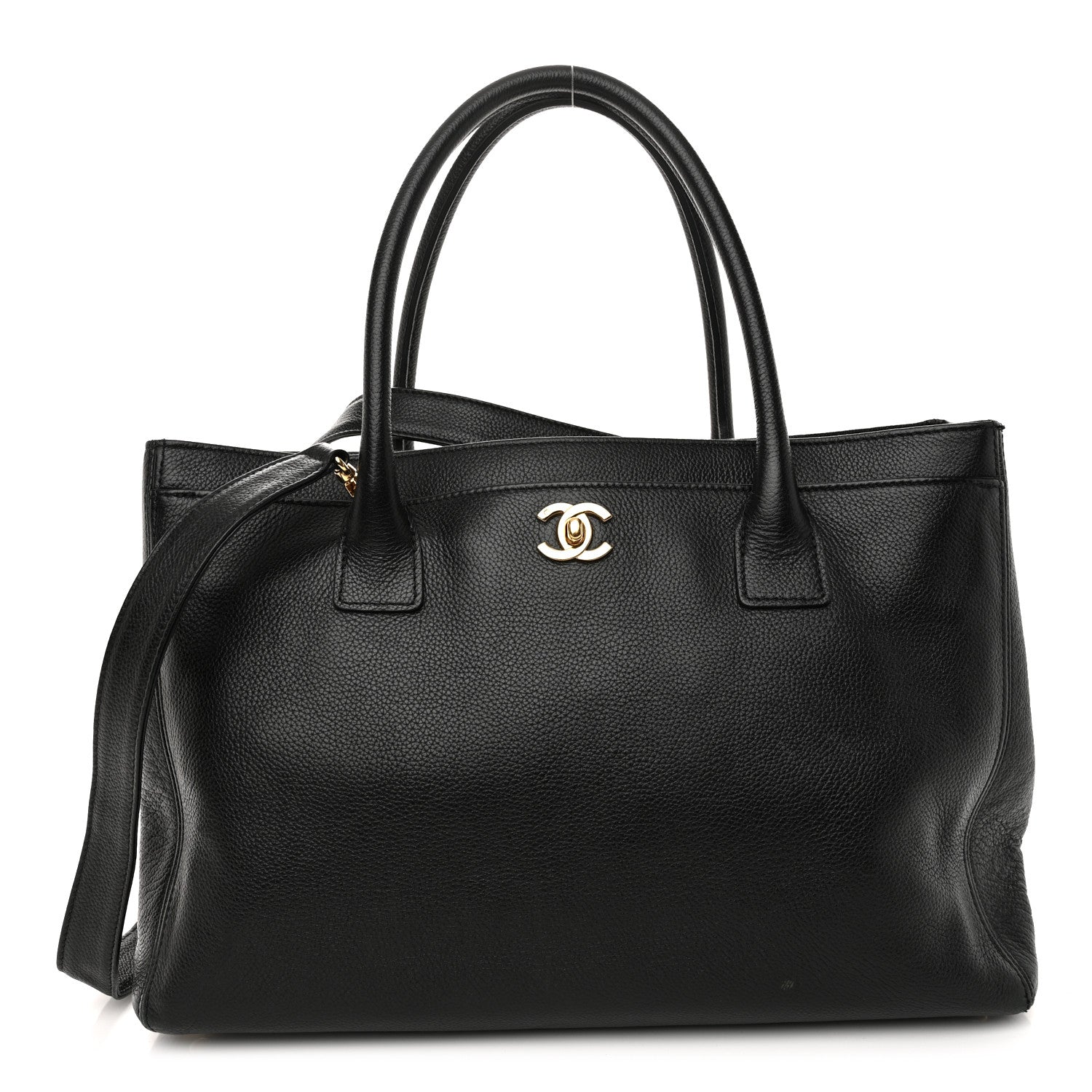 Chanel Calfskin Cerf Executive Shopper Tote Black 1 of 12