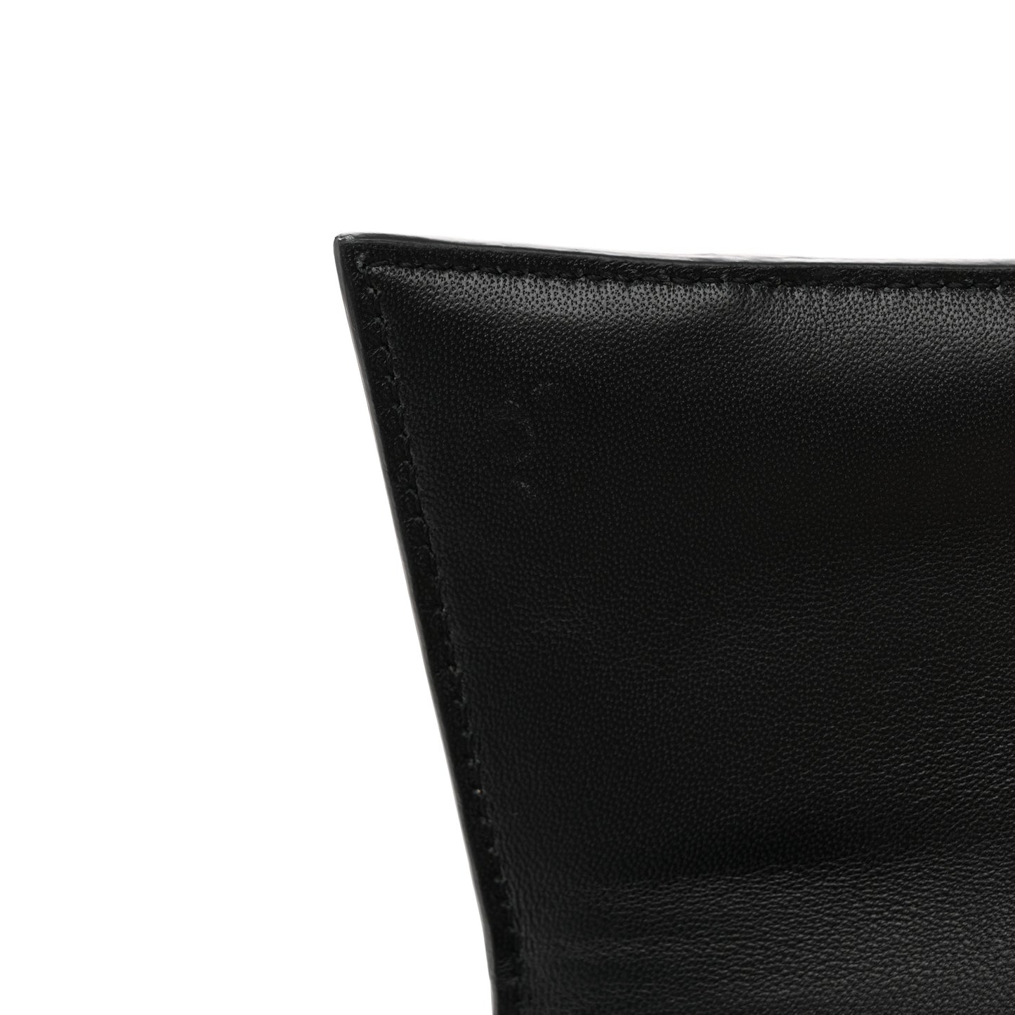 Shiny Calfskin Crocodile Embossed Small Hourglass Top Handle Bag  Black