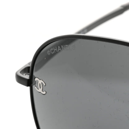 Chanel Aviator CC Sunglasses 4189-T-Q Matte Brown Dark Grey 7 of 8