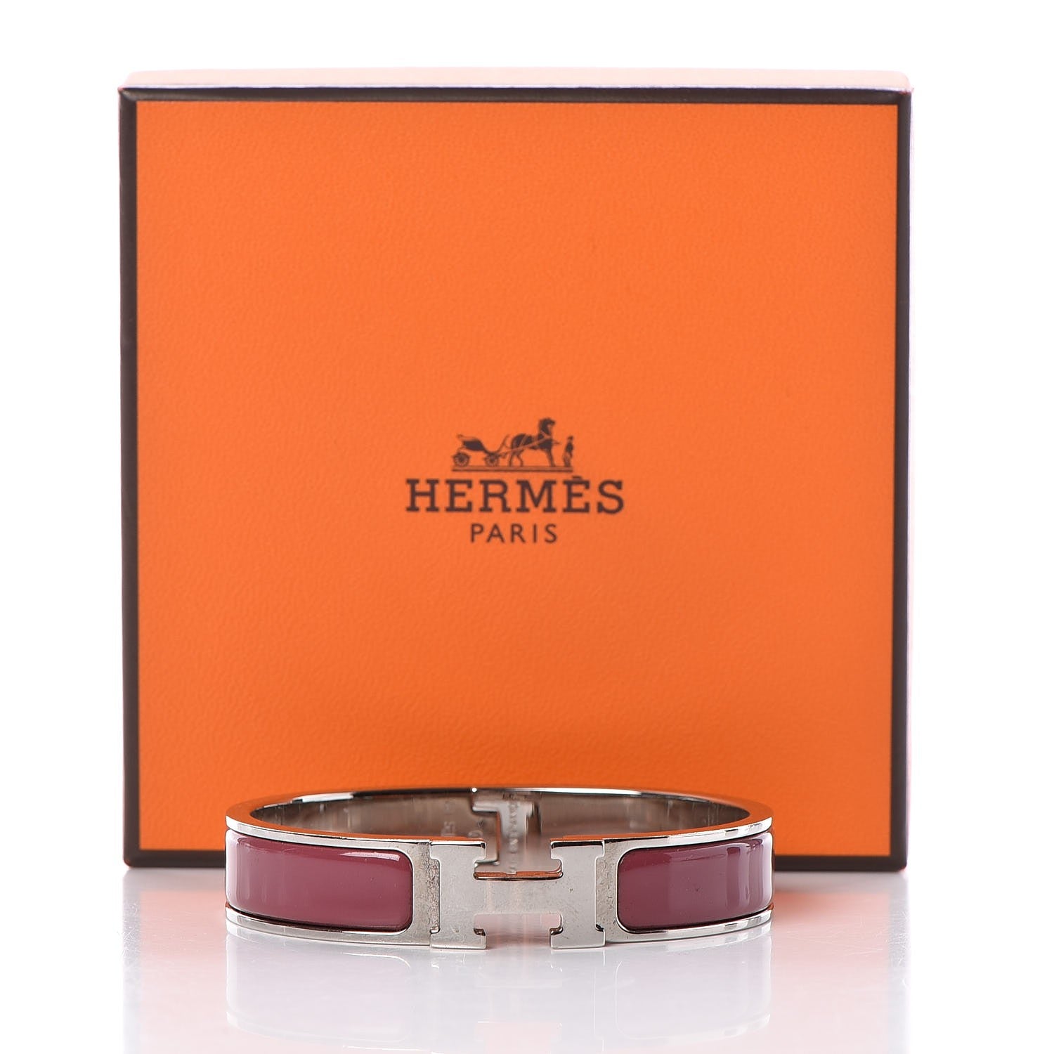 Hermes Narrow Enamel Clic Clac H Bracelet PM Muscat 5 of 5