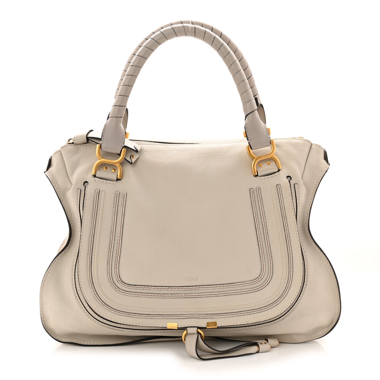 Calfskin Large Marcie Satchel Dove