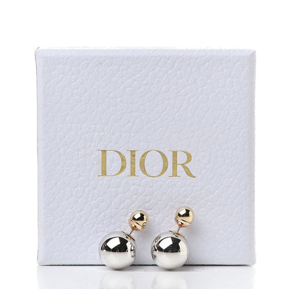 Christian Dior Mise En Dior Tribal Earrings Gold Silver 5 of 5