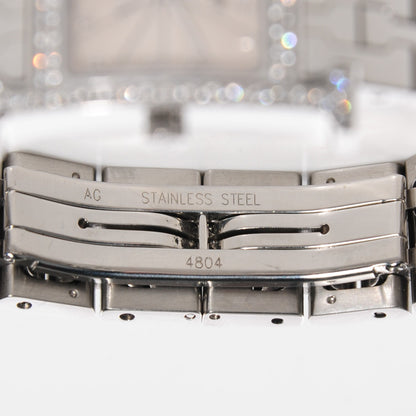 Hermes Stainless Steel Diamond Bezel 21mm Heure H Hour Quartz Watch 7 of 9