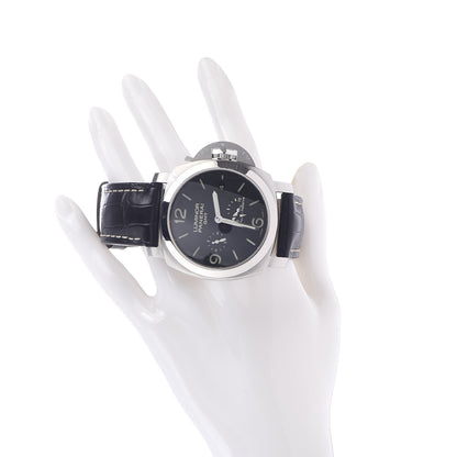 Panerai Stainless Steel Alligator 44mm 1950 3 Days GMT Power Reserve Automatic Watch Black PAM00321 2 of 11