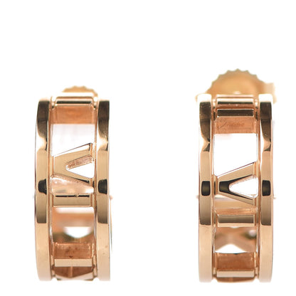 Tiffany 18K Yellow Gold Mini Atlas Hoop Earrings 1 of 7