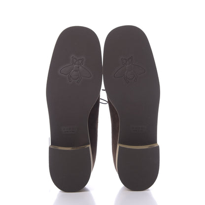 Gucci Velvet GG Monogram Thompson Derby Loafers 38 Vintage Cocoa Brown 7 of 11