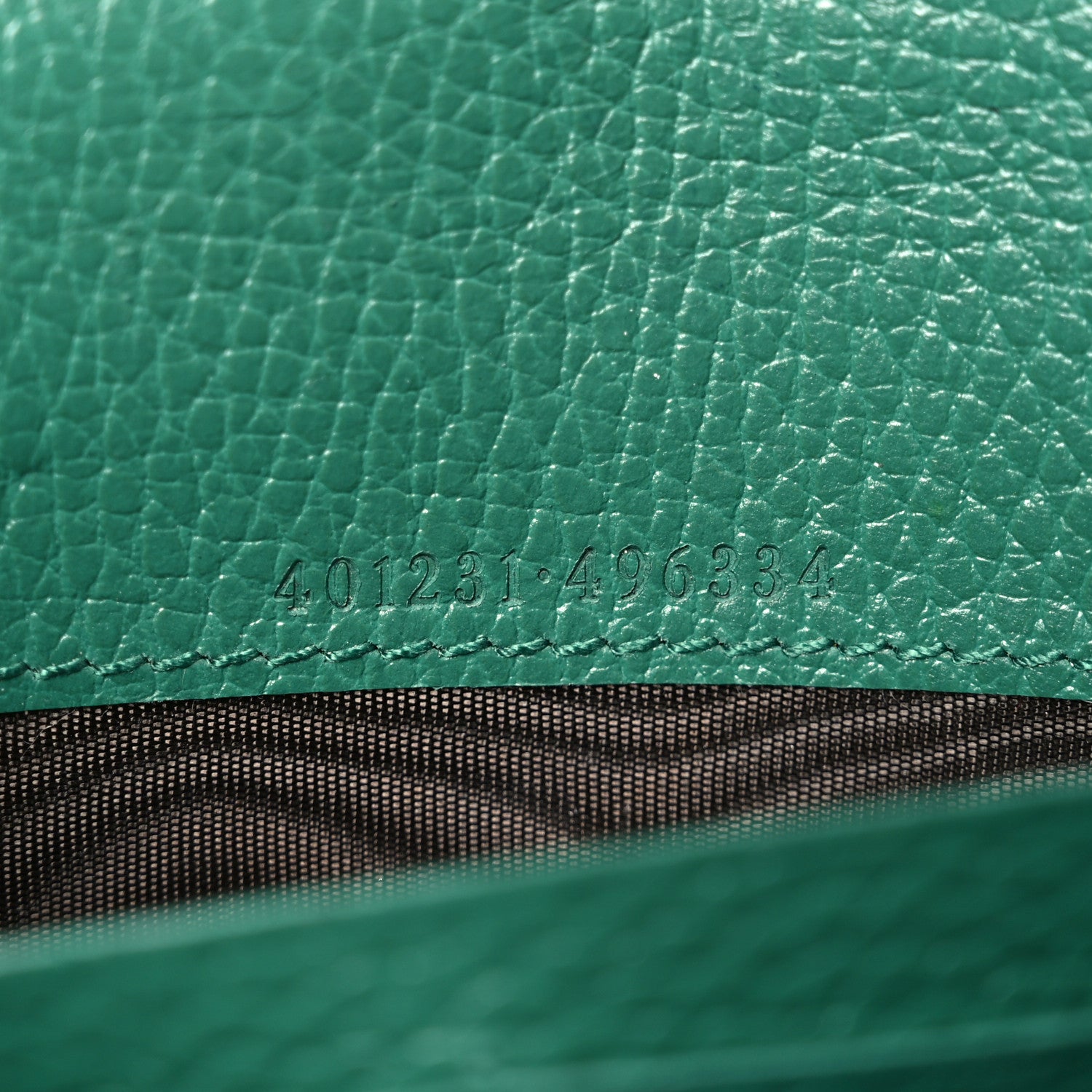 Gucci Calfskin Mini Dionysus Chain Wallet Emerald 7 of 10