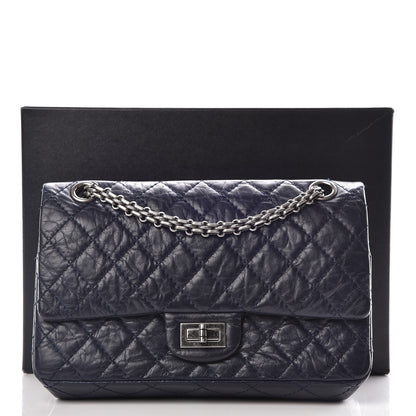 Chanel Aged Calfskin Quilted 2.55 Reissue 225 Flap Navy 10 of 10