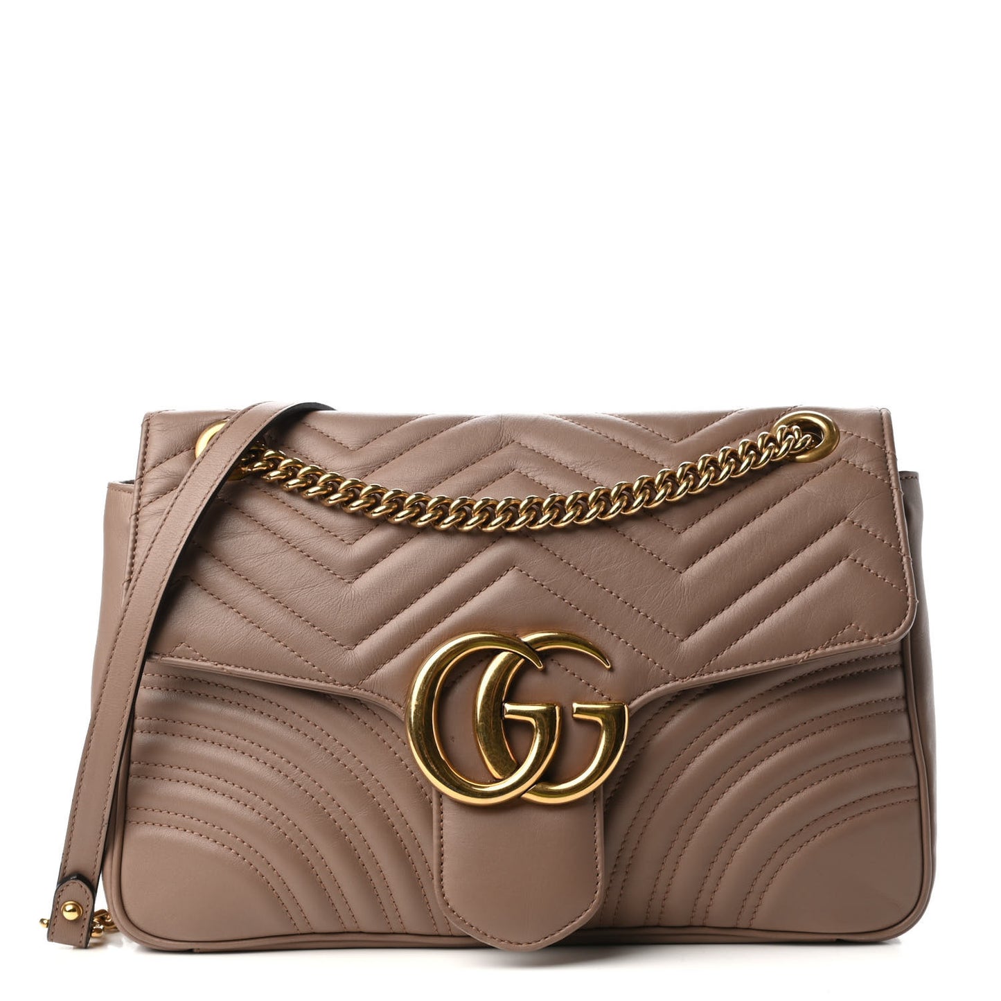 Calfskin Matelasse Medium GG Marmont Shoulder Bag Porcelain Rose