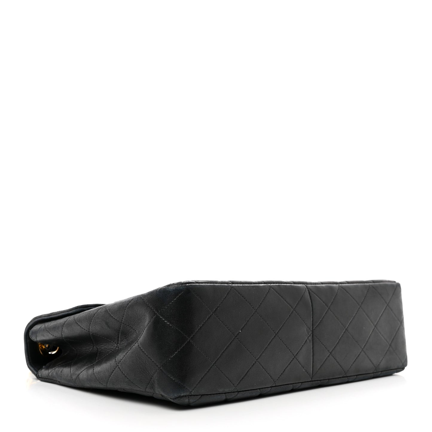 Lambskin Quilted XL Jumbo Single Flap Black