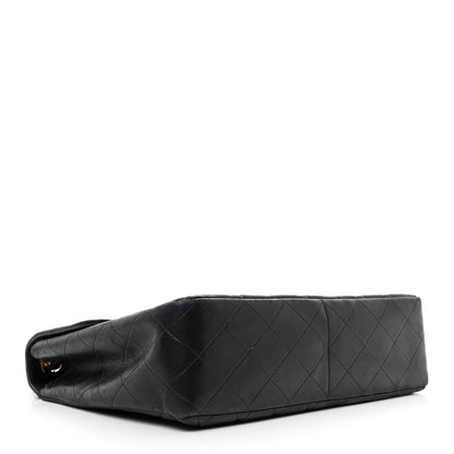 Chanel Lambskin Quilted XL Jumbo Single Flap Black 4 of 14