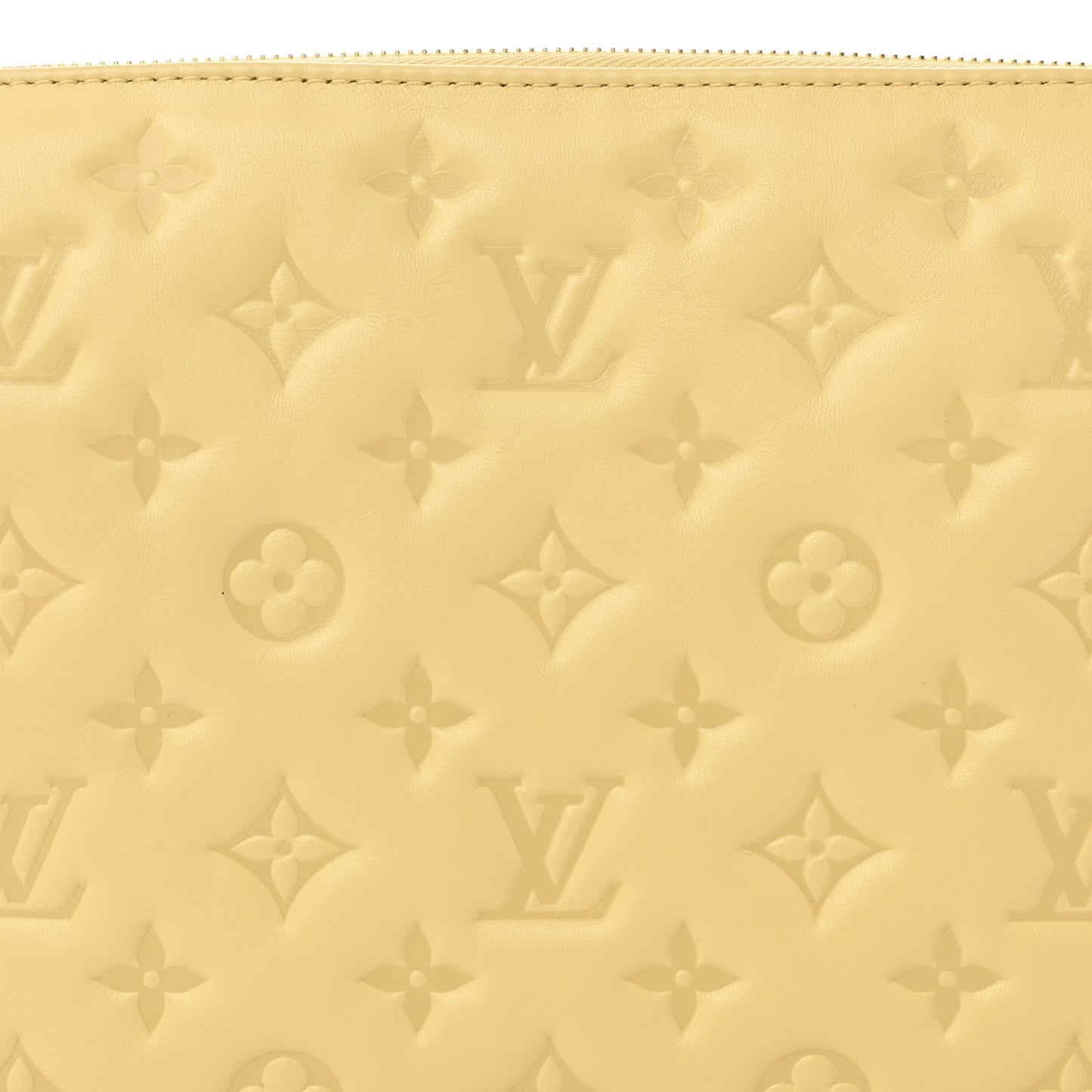 Lambskin Embossed Monogram Coussin PM Yellow