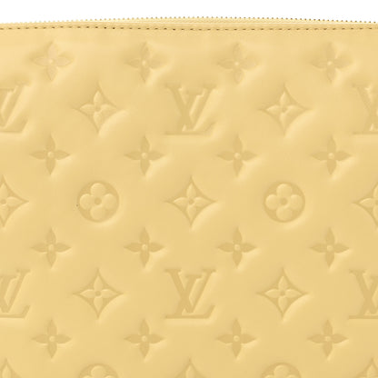 Louis Vuitton Lambskin Embossed Monogram Coussin PM Yellow 7 of 10
