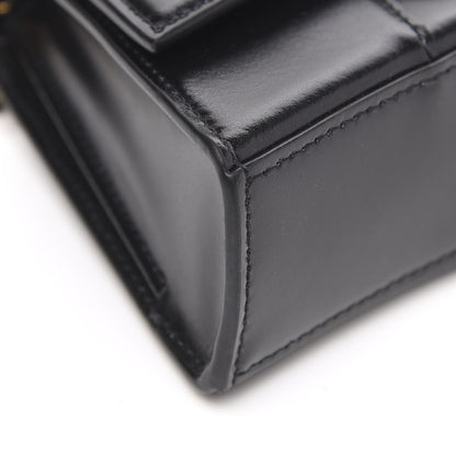 Balenciaga Shiny Box Calfskin Small Hourglass Evening Chain Bag Black 8 of 9