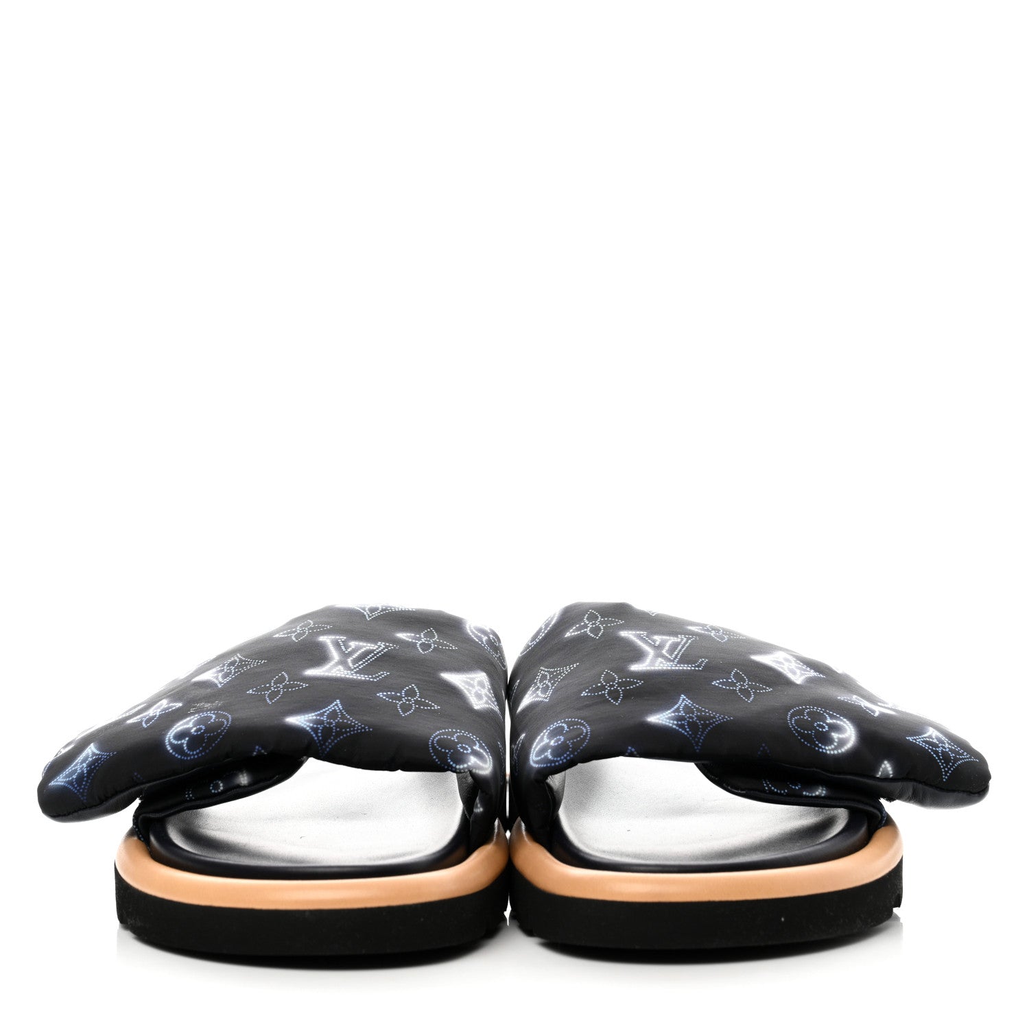 Louis Vuitton Nylon Monogram Womens Pool Pillow Comfort Mules 40 Navy Blue 2 of 8