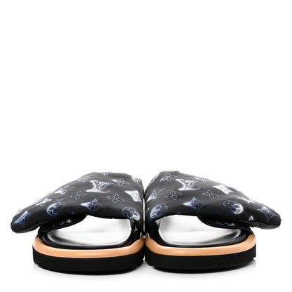 Louis Vuitton Nylon Monogram Womens Pool Pillow Comfort Mules 40 Navy Blue 2 of 8