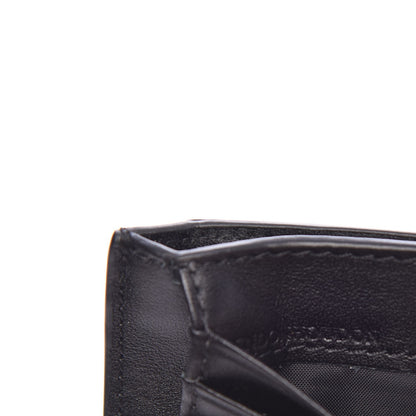 Burberry Grained Calfskin London Check Money Clip Card Case Navy Black 8 of 8